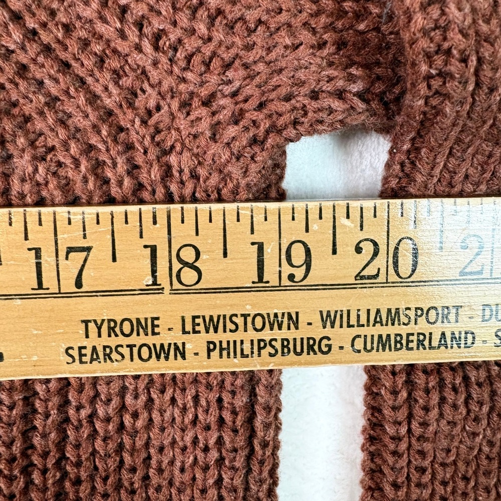 Universal Thread Sweater Women Small Brown Excellent Shaker Stitch Raglan Sleeve - Picture 3 of 9